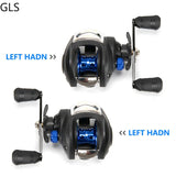 Left/Right Hand 8kg Max Drag Fishing Wheel 7.2:1 Baitcasting Reel Red/Blue/Silver Metal Spool Fishing Accessories Fishing Reel