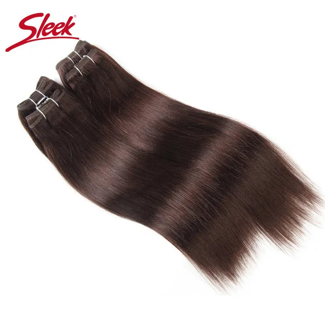 Sleek Brazilian Straight Hair Brown Color 4 and Red 99J Natural Weave Remy Human Hair 4 Bundles Deal 190 Grams Per Lot