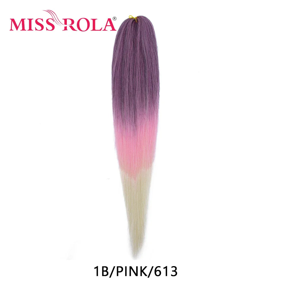 Miss Rola Synthetic 28Inch 100G 2023 New Hair Extension Yaki Straight Jumbo Braiding Hair Pre-Stretched Braid Kanekalon Hair