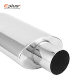 Car Exhaust Pipe Muffler Tail Universal Oval Stainless  51 57 63mm Blue Silver Exhaust System Mufflers Sports Car Sound