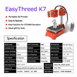 X1 Mini 3D Printer K7 Supper mini VIP Link Dropshipping Fast Shipping Easy Use Machine Children Gift