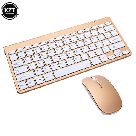 2.4G Wireless Keyboard and Mouse Mini Multimedia Keyboard Mouse Combo Set for Notebook Laptop Mac Desktop PC with USB Receiver