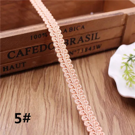 12mm Curve Cotton Lace Trim Centipede Braided Ribbon Fabric Handmade DIY Clothes Sewing  Lace Trim Supplies Craft Accessories