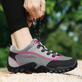 Autumn Spring Women Outdoor Leather Trekking Hiking Shoes Camping Woman Mountain Tracking Treking Sneakers Trecking