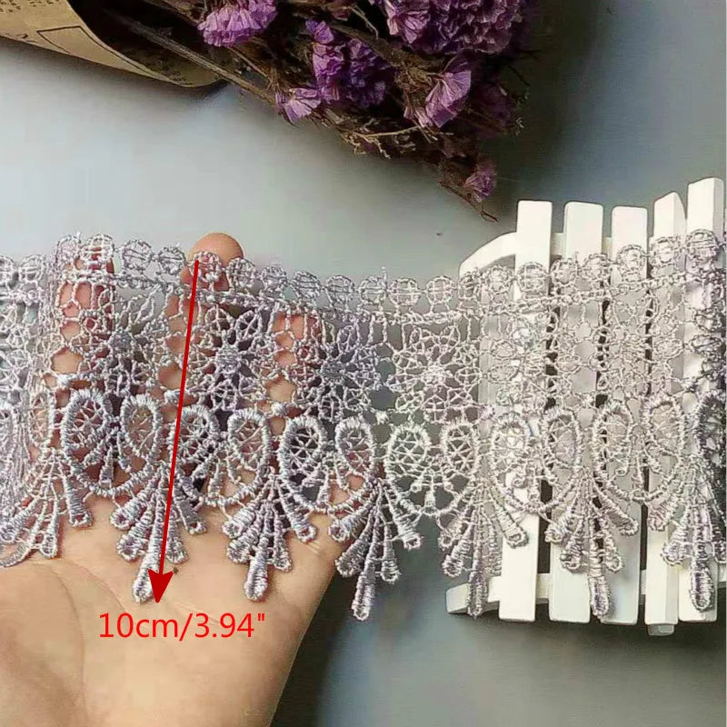 3 yards 10cm Lace Trim Lace Applique 7 Colors Polyester for Clothes Home Textiles Apparel Sewing Strip Trimmings Lace Fabric New