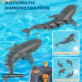 RC Shark Toy 2.4G Remote Control Animals Sharks Submarine Simulation Robots Bath Tub Pool Electric Animal for Kids Boys Children