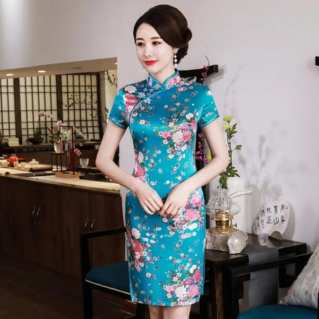 2022 NEW Women Evening Party Dress Traditional Chinese Cheongsam Slim 6XL Dress Sexy Female Vestido Classic Dresses