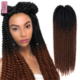 YunRong Senegalese Twist Hair Jumbo Crochet Braids 22 inch 120g 20 Color Ombre Synthetic Crochet Hair Braiding Hair For Women