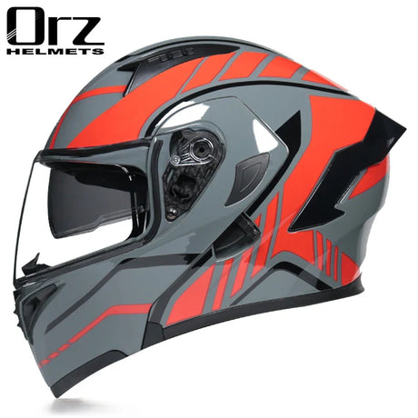 Flip Up Motorcycle Helmet Double lens full face helmet High quality DOT approved Moto cascos motociclistas capacete