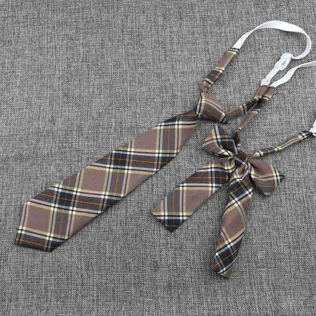 Hand-Made Necktie Bowtie Set High Quality Boy Girl School Suit Shirts Student Butterfly Striped Plaid 100%Cotton Accessory Trend