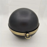 14 cm or 18 cm round shape metal box clutches with black plastic surface diy handbag accessories metal bag frames evening bags