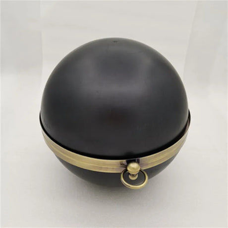 14 cm or 18 cm round shape metal box clutches with black plastic surface diy handbag accessories metal bag frames evening bags