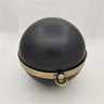 14 cm or 18 cm round shape metal box clutches with black plastic surface diy handbag accessories metal bag frames evening bags