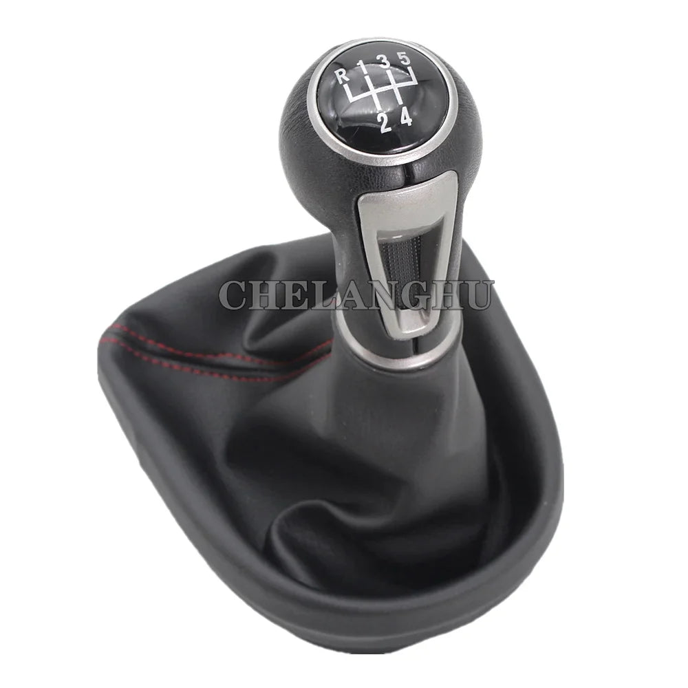 5 / 6 Speed MT Car Gear Stick Shift Knob With PU Leather Boot For Seat Leon 2006 2007 2008 2009 2010 2011 2012