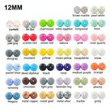 Silicone Bead Wholesale 500pcs/lot Silicone Beads 12mm & 15mm Round Shape Baby Teether Silicone BPA Free DIY Teething Accessory