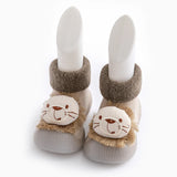 baby sock shoes for winter thick cotton animal styles cute baby floor shoes anti-slip first walkers 0-3 years Christmas gifts