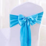 10/50/100pcs Satin Chair Sashes Wedding Chair Bow Knot Ribbon Tie For Party Hotel Event Banquet Birthday Decoration