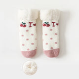 Newborn Baby Winter Cartoon Christmas Socks Thicken Cotton Warm Floor Kids Sock Non-Slip Children Thermal Socks For 0-4 Years