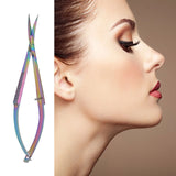 Stainless Steel Scissors Squeeze Straight Cuticle Scissor Dead Skin Cutter Open Eye Microscissors Manicure Tools 12cm