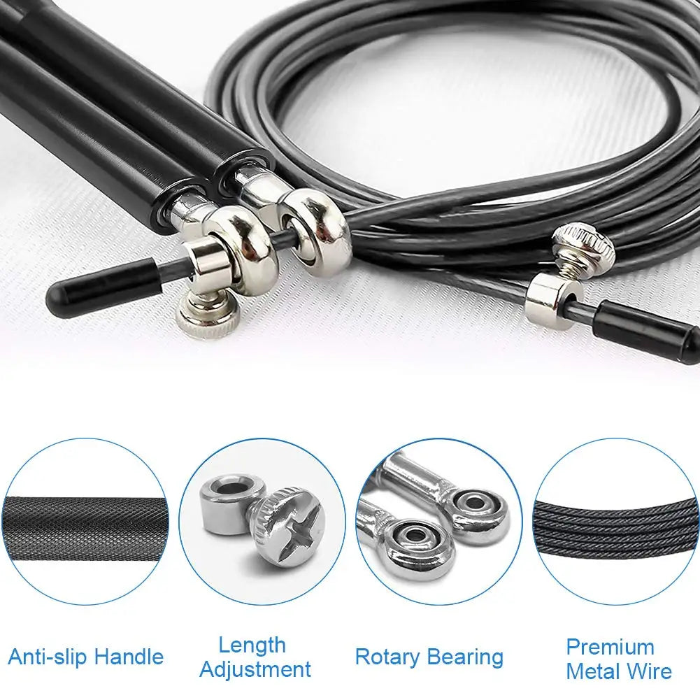 New Gym Exerciser Skipping Rope Fitness Jump ropes crossfit Heavy Steel Wire Speed Jump Rope For Boxing MMA Training Equipment