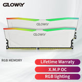 Gloway Memoria RAM DDR4 3200mhz RGB (8GBX2) 3600mhz (16GBX2) 32GB For Desktop Warranty Lifetime