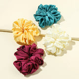 4Pcs/3Pcs Oversized Scrunchie Big Rubber Hair Tie Set Solid Stain Elastic Hair Bands Girl Ponytail Holder Super Hair Accessories