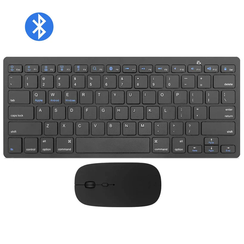 Bluetooth Keyboard Mouse Combo Ultra-Slim Mute Keycap Wireless Bluetooth Mouse Mice for Mac iPad iPhone iOS Android Windows