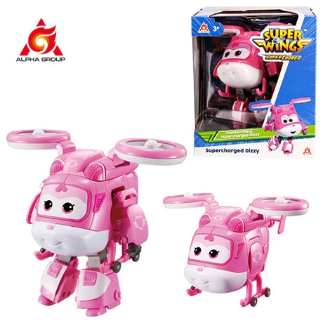 Super Wings 5 Inches Transforming Jett Dizzy Donnie Deformation Airplane Robot Action Figures Transformation Animation Kid Toys