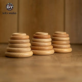 Let's Make Natural Wood Teething Ring All Size 20pcs Beech 40/55/60/65/70/80MM DIY Baby Wooden Toys Handmade Accessories Crafts