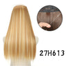 Hair Extensions No Clips Synthetic Fake Hair Ombre Pink Blonde Brown Black Natural Wavy Curly False Hair Piece For Woman