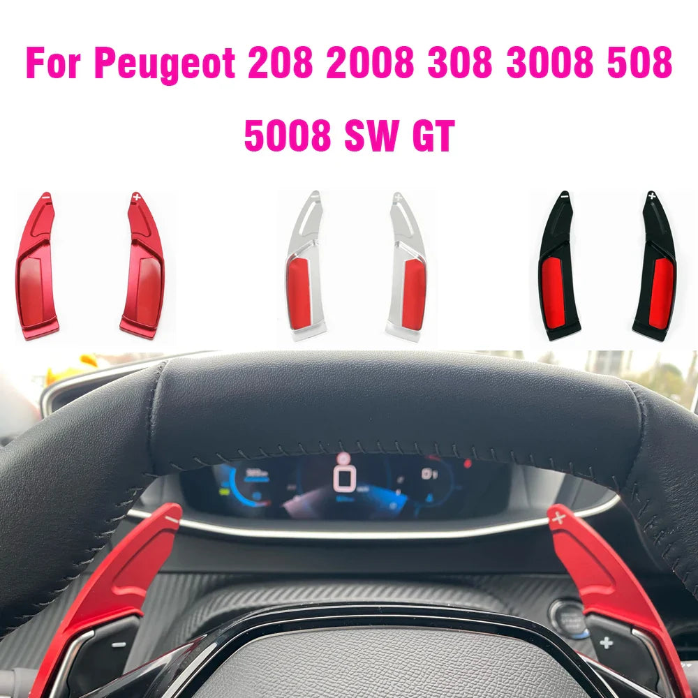 Before 2017 For Peugeot 208 2008 308 3008 508 5008 SW GT Car Steering Wheel Paddles Shift Extension  Accessories