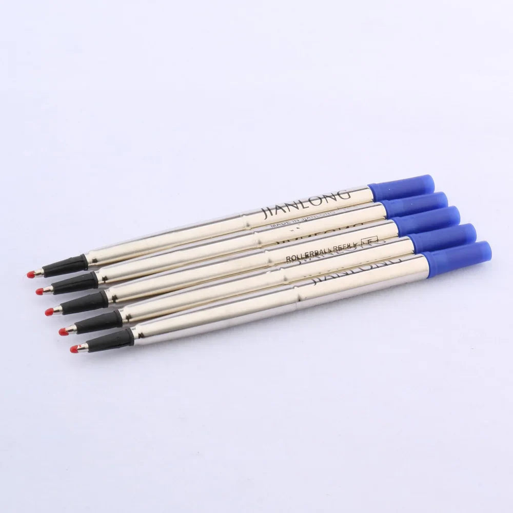 High quality 5pc Rollerball Pen ink Refills black or blue 0.5MM switzerland signature Pen Stationery Office school supplies