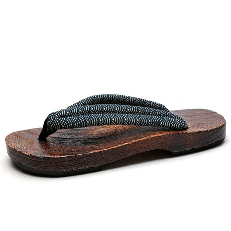 Clogs Men's Slippers Japanese Style Wooden Shoes Handmade Chinese Style Wooden Slippers Home Summer Sandals Flip Flops Women