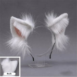 Plush Dog Cat Ears Cosplay Lolita Headband Dog Cat Tail Lolita Accessories Hand-made Animal Ears Headwear Kawaii Accessories