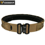 IDOGEAR Tactical 2 Inch Combat Belt  Quick Release Buckle MOLLE  Hunting Outdoor Sports Mens Belt Durable Two-in-One 3414