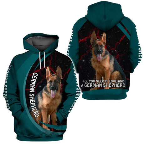 Leopard German Shepherd hoodie 3D Printed Hoodies Fashion Pullover Men For Women Sweatshirts Sweater Cosplay Costumes 02