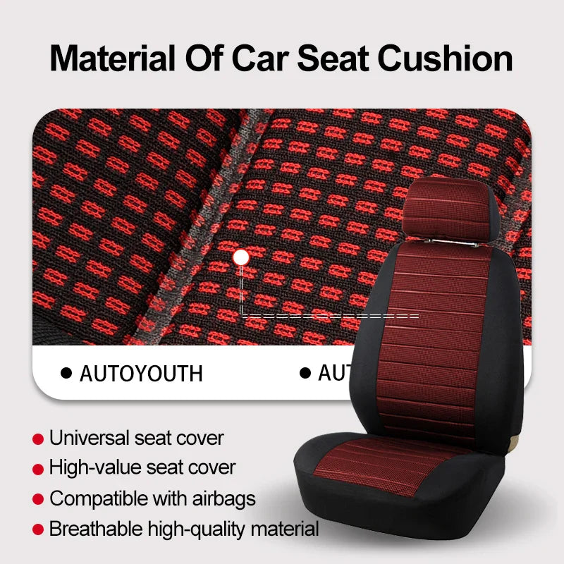 Universal Car Full Seat Cover Styling Car Seat Protector Design Airbag and Rear Split Bench Compatible Covers For NISSAN KIA-RIO