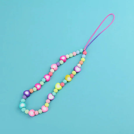 New Mobile Phone Chains Strap Lanyard Colorful Pearl Soft Pottery Rope Cell Phone Case Hanging Cord for Women Wholesale