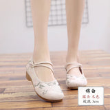 comemore Jacquard Embroidered Women Soft Bottom Ballet Flats Elegant Ladies Casual Strap Ballerinas Chinese Style Cotton Shoes