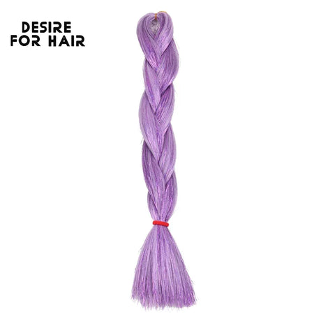 Desire for Hair 5Packs Synthetic Braiding Hair Christmas Colors Mix Tinsel Glitter Green Synthetic Hair Extensions Jumbo Braids