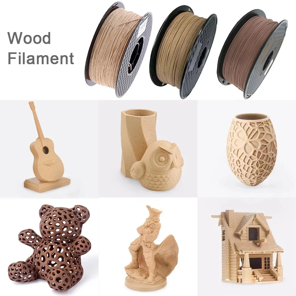 3d Printer Filament 250g/500g Wood PLA 1.75mm Light Wooden 3d Printing Material Red Wood Dark Wood Like Wood Dropshipping