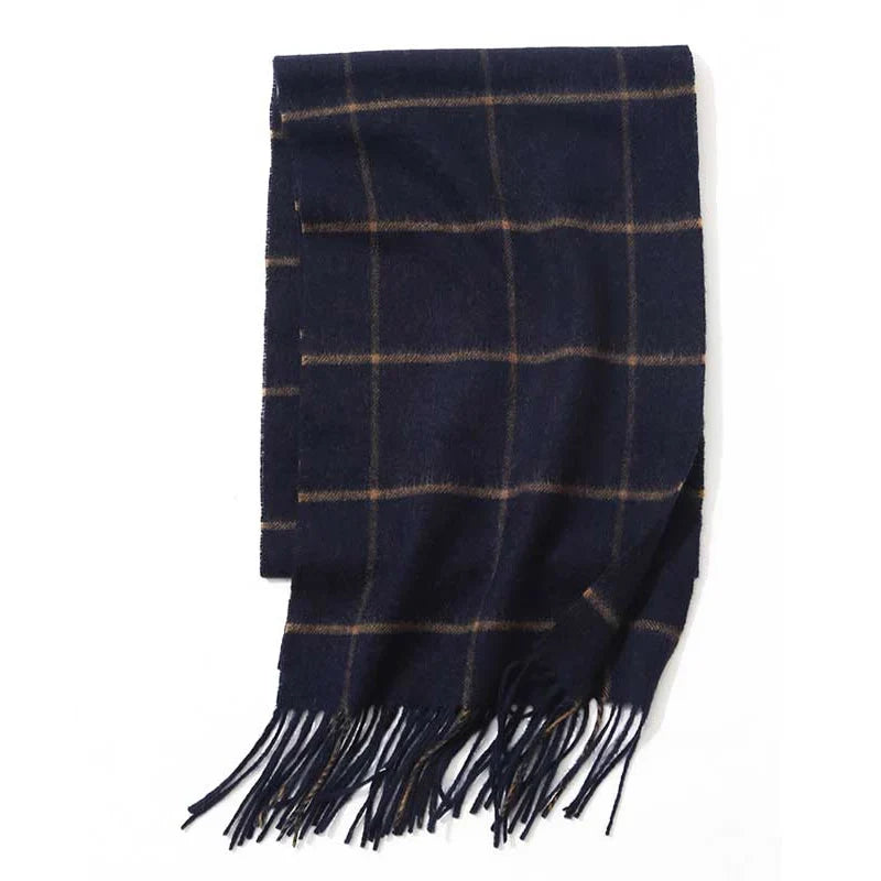 Cashmere Scarf Men Winter Strip Solid Plaid Wool Scarf Luxury Classical Warm  Cashmere Winter Scarves for Men Winter Accessories