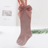 2023 Baby Girls Socks New Toddlers Girl Big Bow Knee High Long Soft Kids Socks Bowknot 100% Cotton 0-5Years Newborn Socks