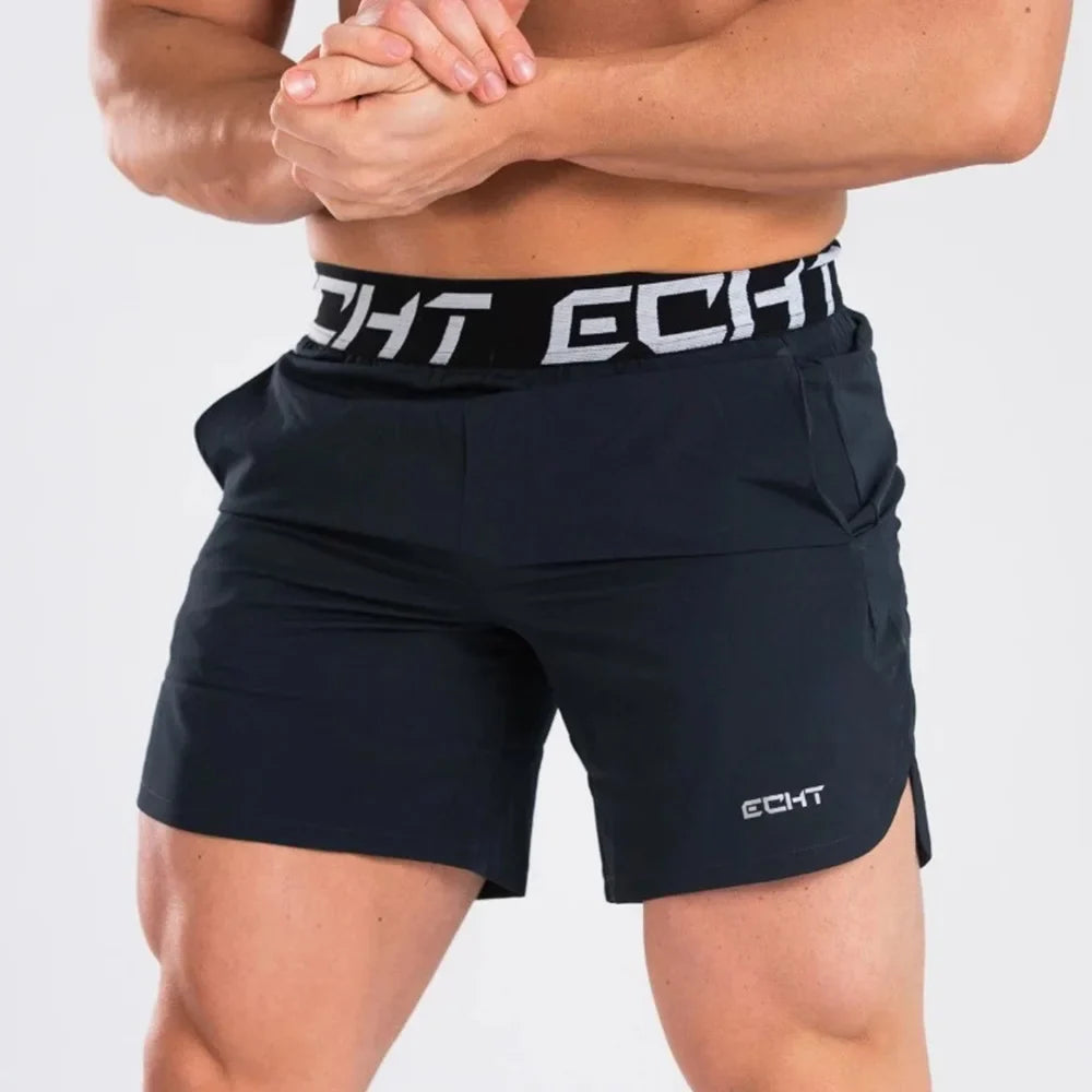 Running Sports Quick Dry Shorts Men Gym Fitness Sportswear Bottoms Male Bodybuilding Training Bermuda Summer Beach Short Pants