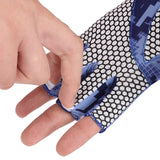 Men’ s Cycling Gloves, Sun-Resistant Floral Print Half-Finger Gloves with Oversleeve for Boys