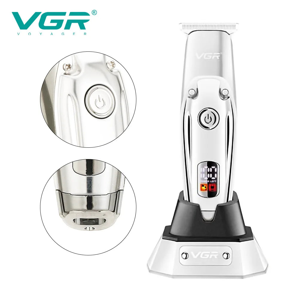 VGR V277 Electric Hair Clipper Rechargeable Portable Home Appliance Personal Care Barber Trimmer For Men LCD USB Salon VGR 277