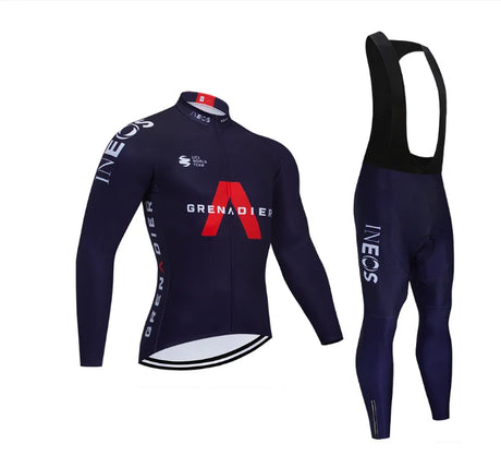 2021 New Men's Long Sleeve Cycling Suit Set Breathable Mountain Bike Wear