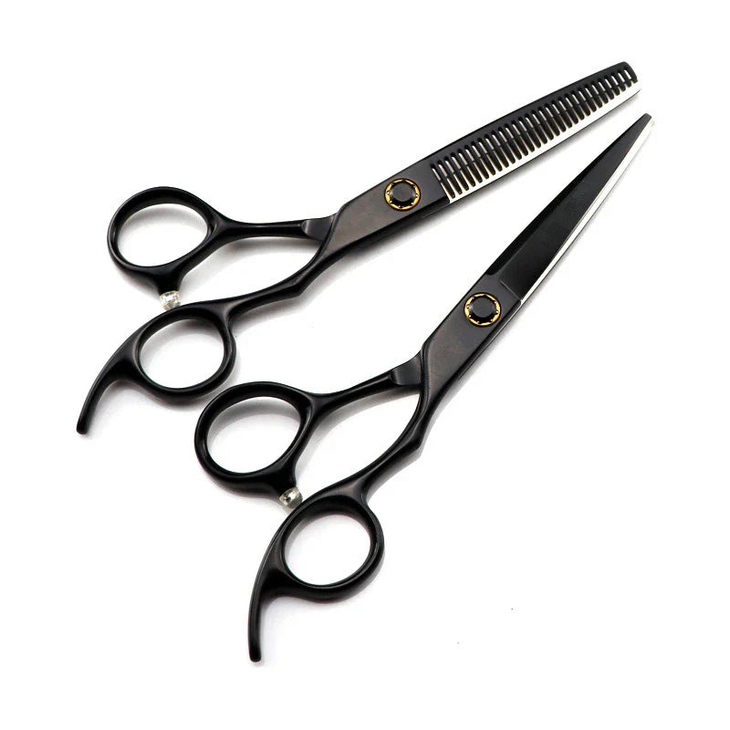 Customize logo /name JP 440c 6 '' black Bearing hair scissors haircut thinning barber tools cutting shears hairdresser scissors