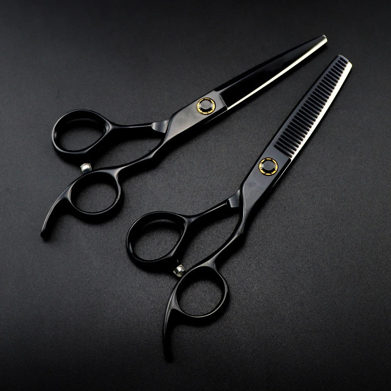 Customize logo /name JP 440c 6 '' black Bearing hair scissors haircut thinning barber tools cutting shears hairdresser scissors