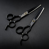 Customize logo /name JP 440c 6 '' black Bearing hair scissors haircut thinning barber tools cutting shears hairdresser scissors